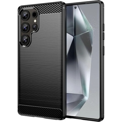 GKK Противоударен Калъф за Samsung S25 Ultra, Premium Carbon Case, Черен (5949419255333)