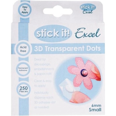 3D samolepicí kolečka transp. 6mm/250ks