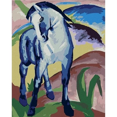 zuty Malování Podle Čísel Modrý Kůň Franz Marc 80 x 100 Cm Plátno