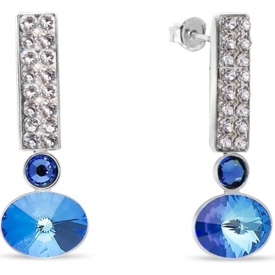 Spark modré se Swarovski Elements Lingo KFM4122CRBD Royal Blue DeLite
