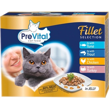 PreVital Naturel Kompletní krmivo pro dospělé kočky 12 x 85 g