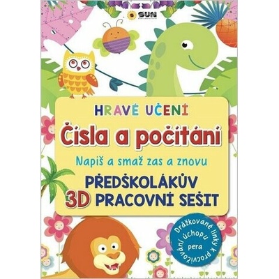 Hravé učení Čísla a počítání - Napiš a Smaž zas a znovu - Drážkované linky a tužka
