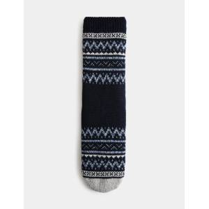 Marks & Spencer Домашни чорапи/пантофи от вълнена смес с мотив Fair Isle Marks & Spencer морско син Marks & Spencer | Sin | МЪЖЕ | 6-8.5