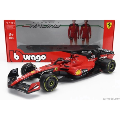 Bburago Formule F1 Ferrari Scuderia SF 232023 nr.16 Charles Leclerc s řidičem 1:18