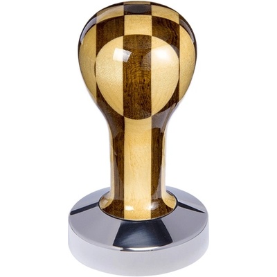 Buna Café tamper lak šachovnica, nerez lesk, plochý 58 mm