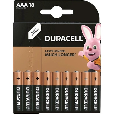 Duracell Батерии алкални Duracell DCAAALR03, AAA, 1.5V, LR03, 18 бр (DCAAALR03)