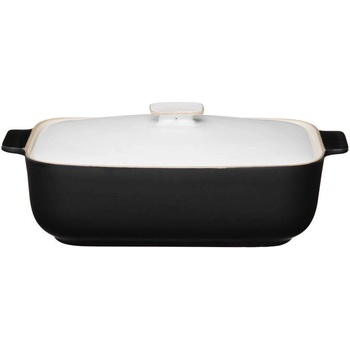 Maku Kitchen Life 31 х 18 см черна керамична тава с капак maku