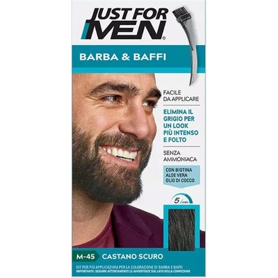 Just For Men Odbarvovač gel barvící na vousy a knír Tmavě hnědá M45