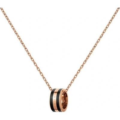 Daniel Wellington Stylový bronzový s kruhovým přívěskem emalie DW00400305