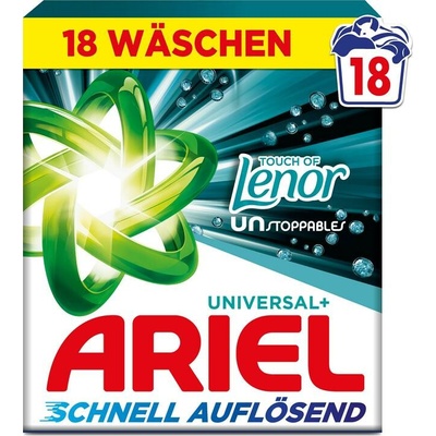 Ariel Universal+ Lenor Unstoppables prací prášok 990 g 18 PD