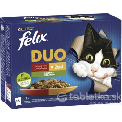 Felix Fantastic Multipack Duo mäsový a zeleninový výber v želé 12 x 85 g