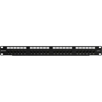Image 1 of Hikvision Пач панел Hikvision DS-1CP6U24-1U, Cat6, неекраниран 24-портов, 1U (DS-1CP6U24-1U)