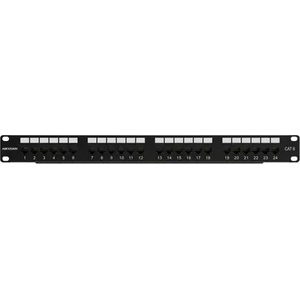 Hikvision Пач панел Hikvision DS-1CP6U24-1U, Cat6, неекраниран 24-портов, 1U (DS-1CP6U24-1U) - xtreme