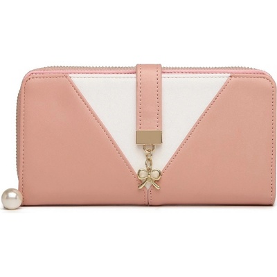 Miss Lulu moderná dámska peňaženka LP2216 ružová