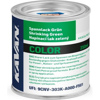 KAVAN napínací lak COLOR zelený 250ml