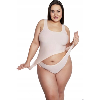 POHODLNÉ DÁMSKE NOHAVIČKY JULIMEX PLUS SIZE béžové