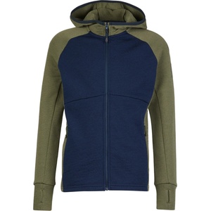Stoic Детско вълнено яке Stoic Kid's MerinoFleece240 StorforsSt. Zip Hoody Merino hoodie - Olive Green / Navy - размер 152 (EU) (703-6423-0415)