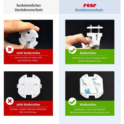 reer 32040 Reer протектор за контакти 20 бр, бели (4013283320402)