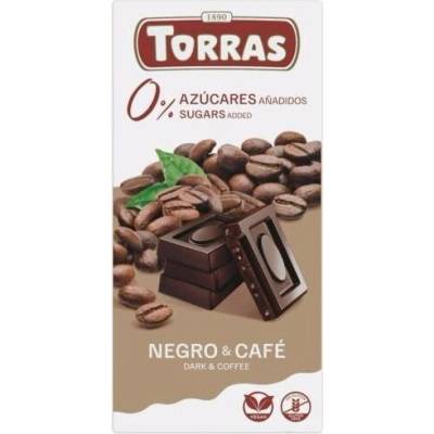 Torras Bezlepková hořká s kávou bez přidaného cukru 75 g