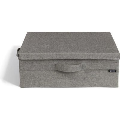 Bigso Сива текстилна кутия за съхранение с капак 46x56x16 cm Soft Storage Low - Bigso (6964S0701-99)