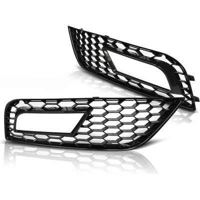 Mriežky hmloviek Audi A4 B8 11-15 Glossy Black