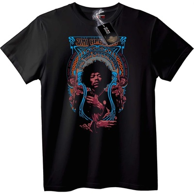 NOONEBRAND Тениска Jimi Hendrix Психеделик - 4XL, Black