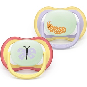 Philips Залъгалки Philips Avent Ultra Air Night 0-6м пеперуда и гъсеница, лилаво (Ultra Air Night)
