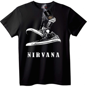 NOONEBRAND Тениска Nirvana с Кецове и Микрофон - M, Black