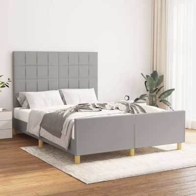 vidaXL 11461.3125057 Rám postele bez matrace světle šedý textil