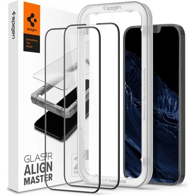 Spigen iPhone 14 Plus SPIGEN ALM FC протектор за екран стъкло 2бр. 2.5D, подчертан цвят, BLACK AGL03377 (AGL03377)