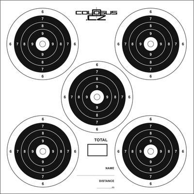 Terče COLOSUS 14x14cm 5-target 100ks – Zboží Dáma