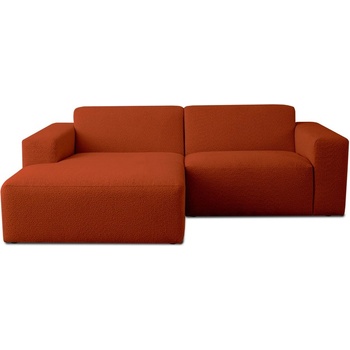 Scandic Ъглов диван от букле в тухлен цвят (ляв ъгъл) Roxy - Scandic (Small ch (ch+1,5) Left CM 31brick)