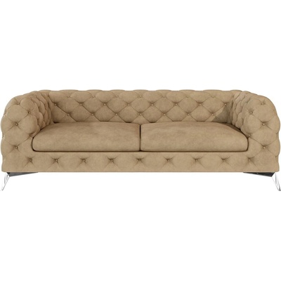 ROPEZ Светлокафяв кадифен диван 225 cm Chelsea - Ropez (Chelsea Sofa 2,5os. Riviera 24 Srebrne)