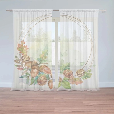 Sablio Záclony Dary podzimu: 2ks 150x250cm