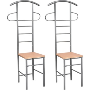 vidaXL Мъжки камериерски столове, 2 бр, метал (60651)