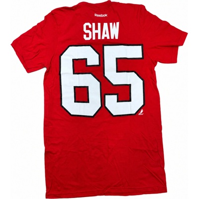 Reebok pánské tričko Chicago Blackhawks Andrew Shaw #65 NHL Stack Logo Name & Number