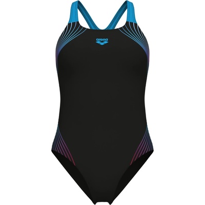 arena Дамски бански костюм Arena Women's Nuance Swimsuit Swim Pro Back L Swimsuit - Black / Turquoise - размер 42 (EU) (150-6708-0115)