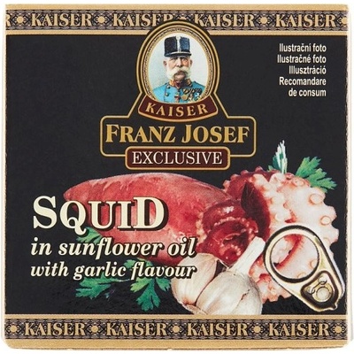 Kaiser Franz Josef Exclusive Kalmáre v slnečnicovom oleji s cesnakovou príchuťou 80 g