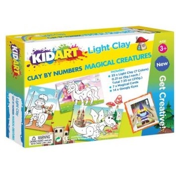 Kid Art Детско изкуство: играйте с числата! Комплект за моделиране с глина - Магически същества