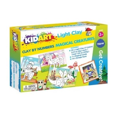 Kid Art Детско изкуство: играйте с числата! Комплект за моделиране с глина - Магически същества