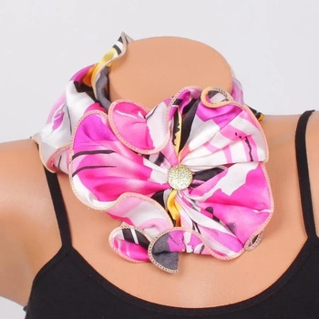 Image 1 of Красиво фишу-цвете с пъстър десен