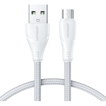 JOYROOM Кабел за бързо зареждане и трансфер на данни Joyroom Surpass Series, USB към micro USB, 2.4A, 1.2m, бял (S-UM018A11) (S-UM018A11W)