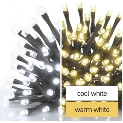 Emos D1AN01 Standard LED spojovací vánoční řetěz 10 m venkovní teplá studená bílá