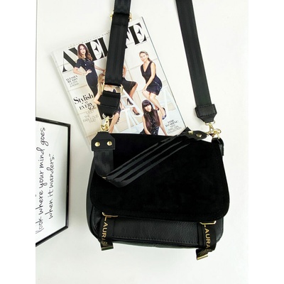 Laura Biaggi Čierna crossbody kabelka – praktická kabelka na rameno