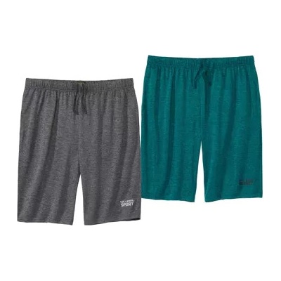 Atlas For Men Sada 2 melírovaných bermúd Sport Zelená