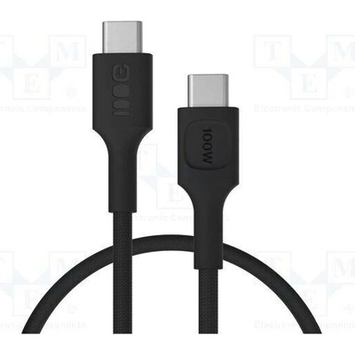 Green Cell KABGC100PS30PB USB 2.0 USB C vidlice z obou stran 0,3m černý