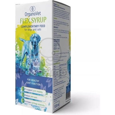OrganoVet Flex Syrup - хранителна добавка за защита на ставите за кучета и котки 500 мл