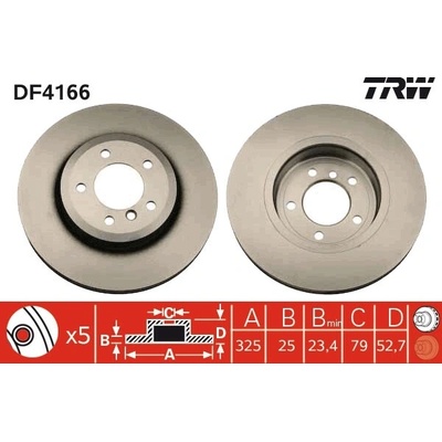 Brzdový kotúč TRW DF4166