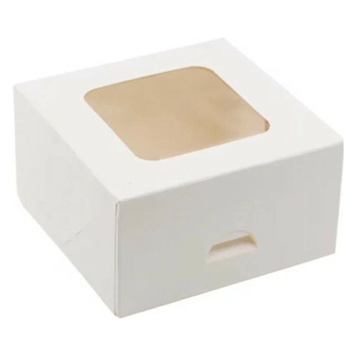Jopka Biela krabica na cukrovinky s okienkom 13x13x7cm