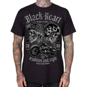 Black heart мъжка мото тениска BLACK HEART - TRADITIONAL AND STYLE - Black - 20354